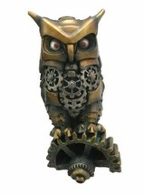 Ebros Steampunk Nocturnal Messenger Spy Owl Figurine 6.75&quot;H Paperweight Decor - £21.64 GBP
