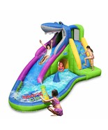 Inflatable Water Slide, Shark Bounce House With Slide For Wet And Dry, P... - £462.34 GBP