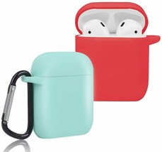 Case for Airpods, 2pk Protective Soft Silicone Earbuds Cover (Front LED Visible) - £7.95 GBP+