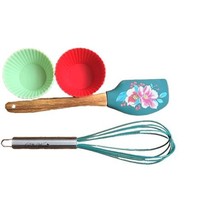 Pioneer Woman ~ 10-Piece ~ Utensil Set ~ 1-Whisk ~ 1-Spatula ~ 8-Cupcake... - $18.70