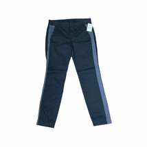 Kut From The Kloth Crop Pants Size 4 Black With Gray Side Piping Stretch 30X27 - £22.15 GBP