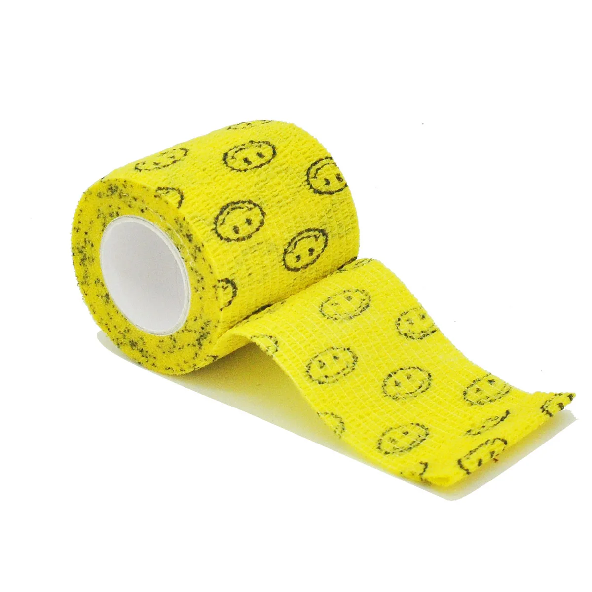 Sporting 1/6/10 Pcs  Yellow smiley  Printed Medical Self Adhesive Elastic Bandag - £18.67 GBP
