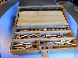 Vintage Metal Box of 20 Router Bits, 10 guides, 15 flutes and more - £13.40 GBP