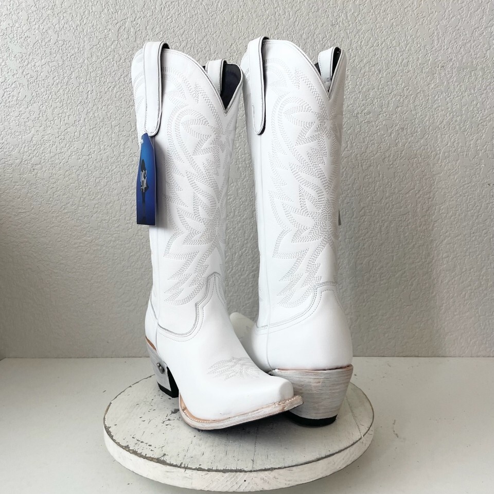 Lane MEGAN MORONEY Cowboy Boots Smokeshow Womens 10 White Western Cowgir... - $292.05