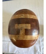 Hand Decorated Stained Gourd - Rust Red - Brown - Cream Color 8” X  6” S... - £23.61 GBP