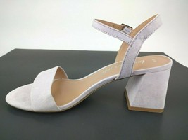 New Look Faux Suede Pink Block Heel Ankle Strap Sandals Size 6 / 39 R - £18.92 GBP