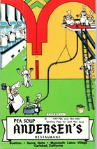 Vintage Pea Soup Andersen&#39;s Restaurant California Postcard - £7.89 GBP