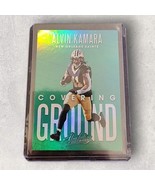 2018 Alvin Kamara Green Holo Absolute Covering Ground CG-AK - $214.57 MXN