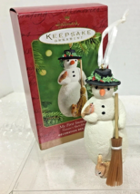 2001 My First Snowman Hallmark Christmas Tree Ornament MIB Price Tag - $9.89