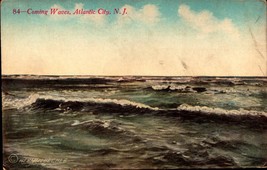 Undivided Back POSTCARD- Pre 1908 -Coming Waves Atlantic City New Jersey NJ-BK41 - £2.32 GBP