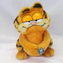 Garfield Hugging Plush Toy Dakin  12&quot; Tall 1981 Cat Animal Orange - £19.34 GBP