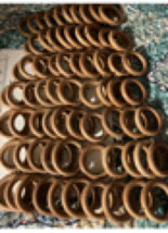 Wooden Curtain Rings With Eye Hook Set Of 70 open box   - £200.31 GBP