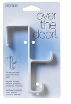 iDesign 5-1/2 in. L White Plastic Medium Over-the-Door Double Hook - $6.95