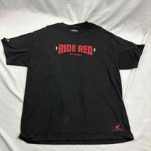 Factory Effex Unisex T-Shirt Black Short Sleeve Ride Red Honda Extra Large - £15.57 GBP