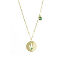 Cannabis Pendant necklace Marijuana Gold necklace Green Weed Leaf Pot necklace B - £27.17 GBP