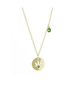 Cannabis Pendant necklace Marijuana Gold necklace Green Weed Leaf Pot ne... - £27.09 GBP