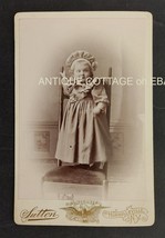 1894 antique EOLA E SYKES hornellsville ny PHOTO cute dress 2yo child blond  - £55.42 GBP