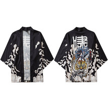 Japanese Kimono Jacket Tiger Samuri Harajuku 2022 Hip Hop Men Japan Style Street - £62.46 GBP