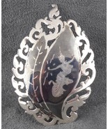 Vintage Sterling Silver Niello Pin Goddess Pierced - $29.50