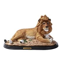 Pacific Giftware Lion and The Lamb Statue Wood Base with Brass Name Plate - $42.55