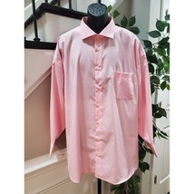 Pronto Uomo Mens Pink 100% Cotton Collared Long Sleeve Button Down Shirt... - $34.65