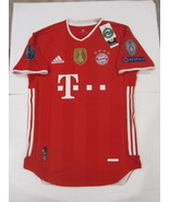 Robert Lewandowski Bayern Munich UCL Match Slim Red Home Soccer Jersey 2020-2021 - $120.00