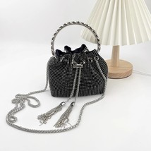   Bags for Women Chain Handbags Woman Silver Shiny Bags Female  Designer Crystal - £149.53 GBP