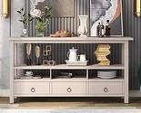 Merax Gray Wash Wood Farmhouse Entry Way Hallway Table with Drawers and ... - $475.99