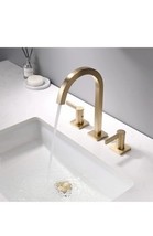 Luxurious Brushed Gold High Rise Sink Faucet 2 Handle New Open Box - $59.39