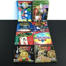 Mah Jongg Bejeweled Jewel Quest Arcade Mysteryville Solitaire Lot of 8 PC Games  - £13.91 GBP