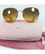 Miu Miu SMU 52N Tortoise Brown/Gold Aviator Sunglasses w/Case &amp; Pouch - $135.00