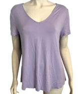 Soma Cool Nights Women&#39;s Lavender V-Neck Sleep Shirt L NWT - £22.44 GBP