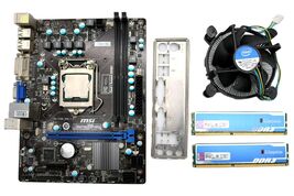 MSI H61M-P31/W8 1155/H2 Motherboard, i3-3220, 8GB Ram, I/O Shield, &amp; CPU... - $1,193.46 MXN
