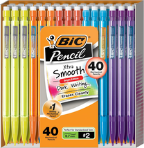 Xtra-Smooth Mechanical Pencils with Erasers (MPCE40-BLK), Bright Edition Medium - £8.60 GBP