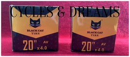 PAIR OF BLACK CAT  BIKE TUBES 20 X 3.50/4.00/4-1/4 33MM STANDARD SCHRADE... - $36.62