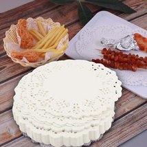 MAXPERKX 125pcs Round Napkin Lace Paper Doilies - Table Covers, Catering, Cake H - £3.02 GBP