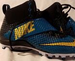  BLACK, TURQUOISE &amp; GOLD NEW ATHLETIC NIKE STRIKE PRO FOOTBALL CLEATS SH... - $79.19