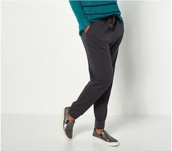 Candace Cameron Bure French Terry Pant w/ Ruffle Detail (Black, S/6-8) A462094 - $18.89