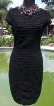 Cache Day Event Dress New Stretch LBD Lined Shirred Ruched Sexy Sz S 6 $188 NWT - £67.62 GBP