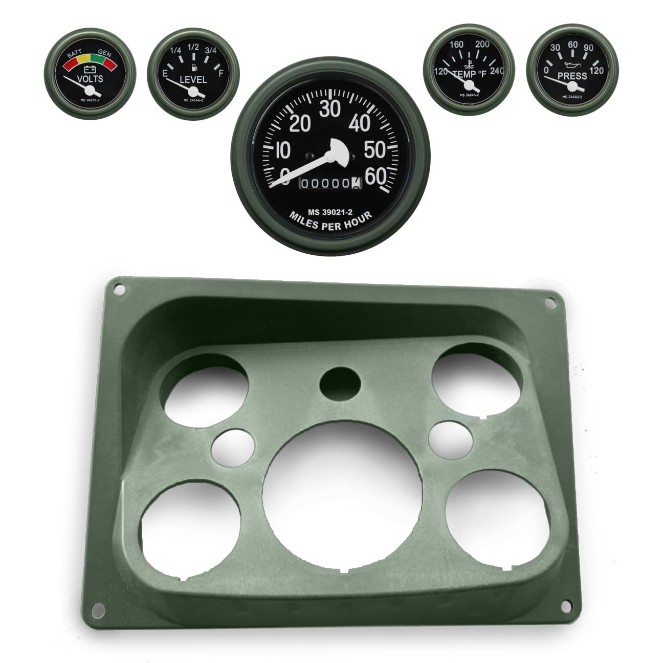 Instrument Panel + Set of 5 Dashboard Gauges, Speedometer, Fuel, Water, ... - $289.00
