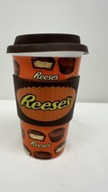 Galerie Reese&#39;s Ceramic Travel Coffee Mug Silicone Lid , hot/cold New - £11.64 GBP