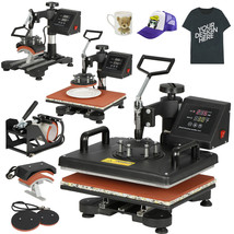5 In 1 Heat Press Machine For T-Shirts 12&quot;X15&quot; Combo Kit Sublimation Swi... - £254.85 GBP