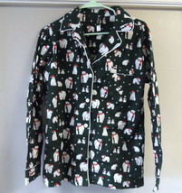 Adore Me Women&#39;s Pajama Top Button Down Sleepwear AMPJ18027 Green Polar ... - £7.58 GBP