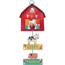 Personalized Photo 1st Birthday Barnyard Hanging Sign Party Decorations New - £4.66 GBP