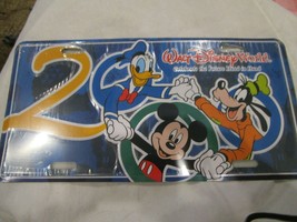 WDW Disney 2000 Celebrate The Future Retired Car Auto License Plate Tag New - $19.99
