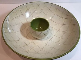 Rare Debbie Mumm Chip & Dip Serving Dish For Jo-Ann Fabrics & Crafts 12”D - £38.69 GBP