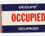 Delta Airlines 1972 Seat Occupied Occupe Occupado Card in 3 Languages  - £14.32 GBP