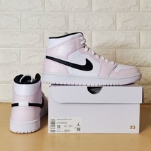 Nike Wmns Air Jordan 1 Mid Womens Sz 11 Barely Rose Pink Black White BQ6... - £125.84 GBP
