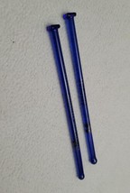 Lot 2 Cobalt Blue Blown Glass Congress Hotel Chicago Swizzle Stick Stirrers - £11.62 GBP
