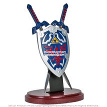 7.5&quot; Twin Anime Legend of Zelda Swords Fantasy Letter Opener w/ Shield &amp;... - $365.69 MXN